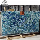 Blue Stone Semi Precious Blue Pearl Blue Agate Stone With Semi Precious Stone Agate Stone Prices