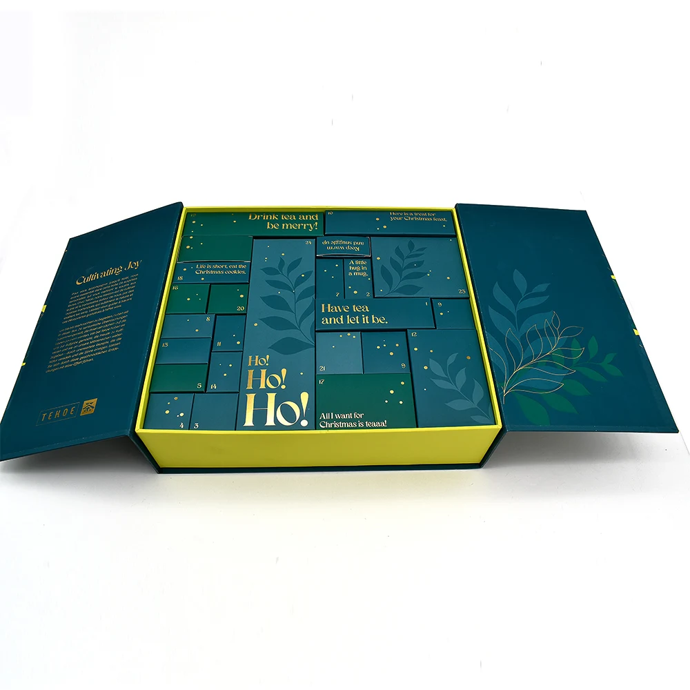 Recyclable Rigid Gift Packaging Luxury Digital Printing Surprise Blind Box Custom Advent Calender Christmas Box supplier