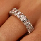 Cz Ring Hip Hop Geometric Round Bling CZ Iced Out Copper AAA Cubic Zirconia Ring For Men Women Jewelry Gold