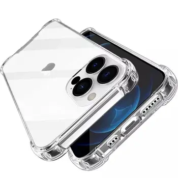 Luxury Transparent Shockproof Silicone Case For iPhone 11 X Xr Xs Max Case 13 12 11 Pro Max 8 7 6s Plus Case Silicone Back Cover