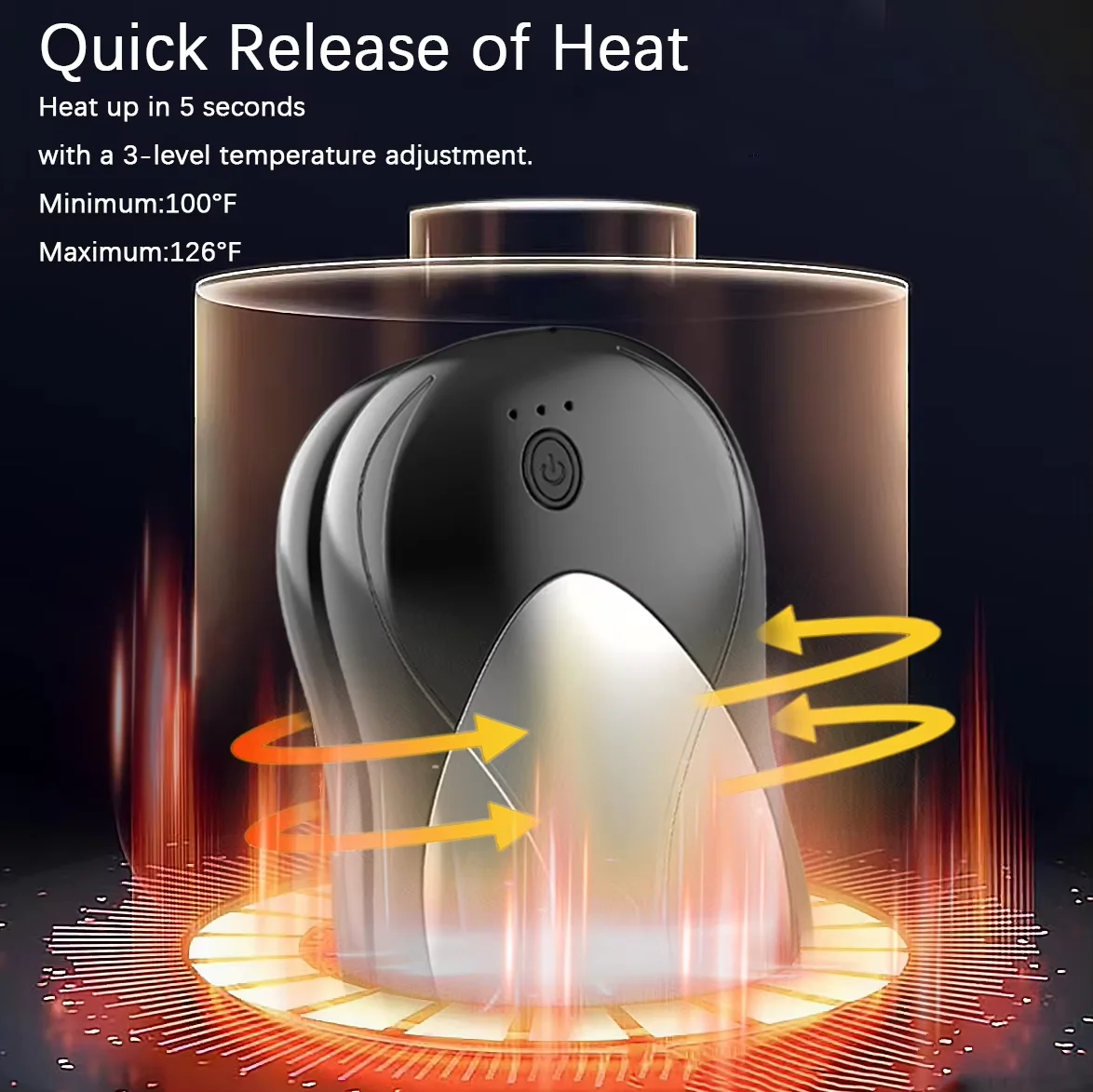 Double-sided Heating Hand Warmer, 6000mAh, USB - detail 12