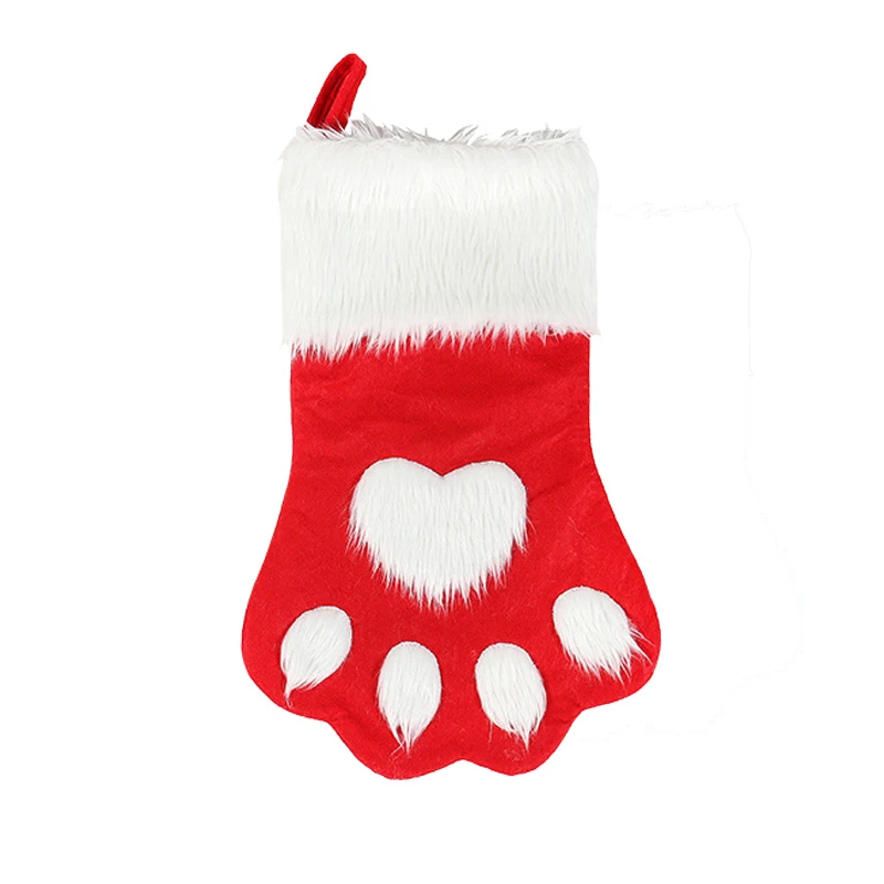 bag plush christmas stocking sock - buy luxury dog white holder