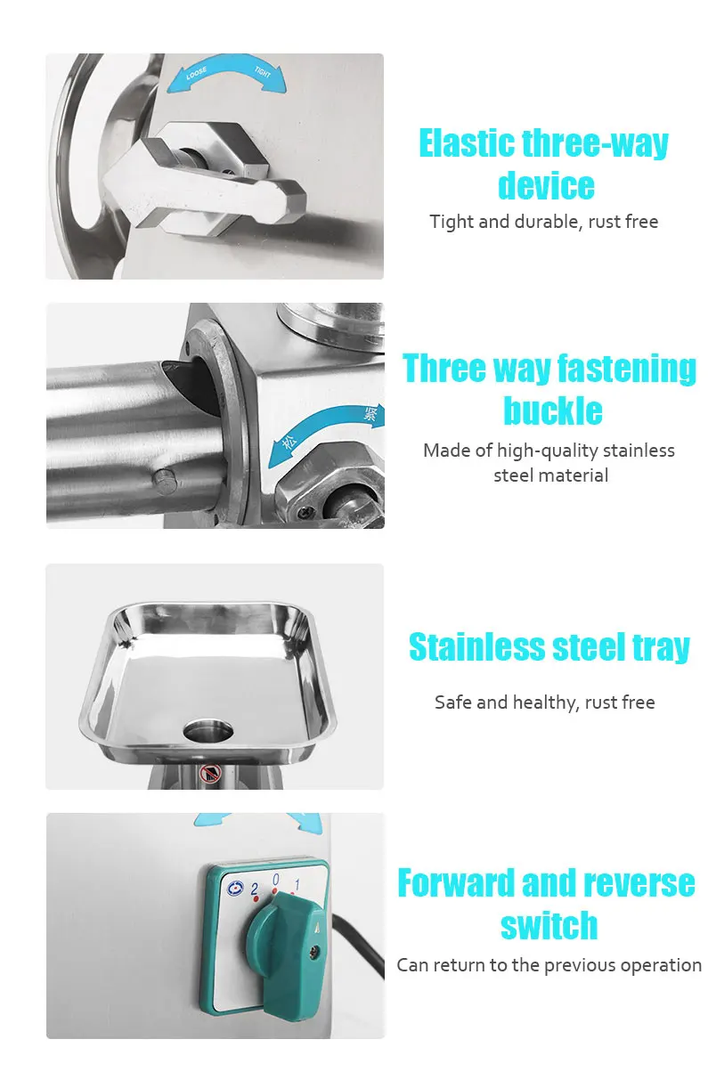 product yk 22c professional italian meat grinder for commercial use high power 1100w stainless steel blade easy clean durable-4