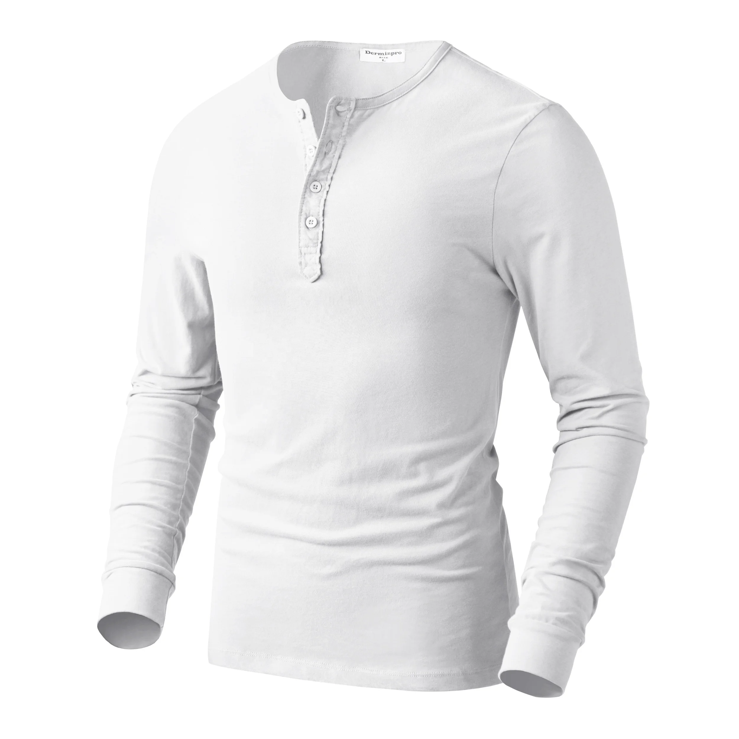 High Quality Custom Logo Men Plain Fitted Shirt With Buttons