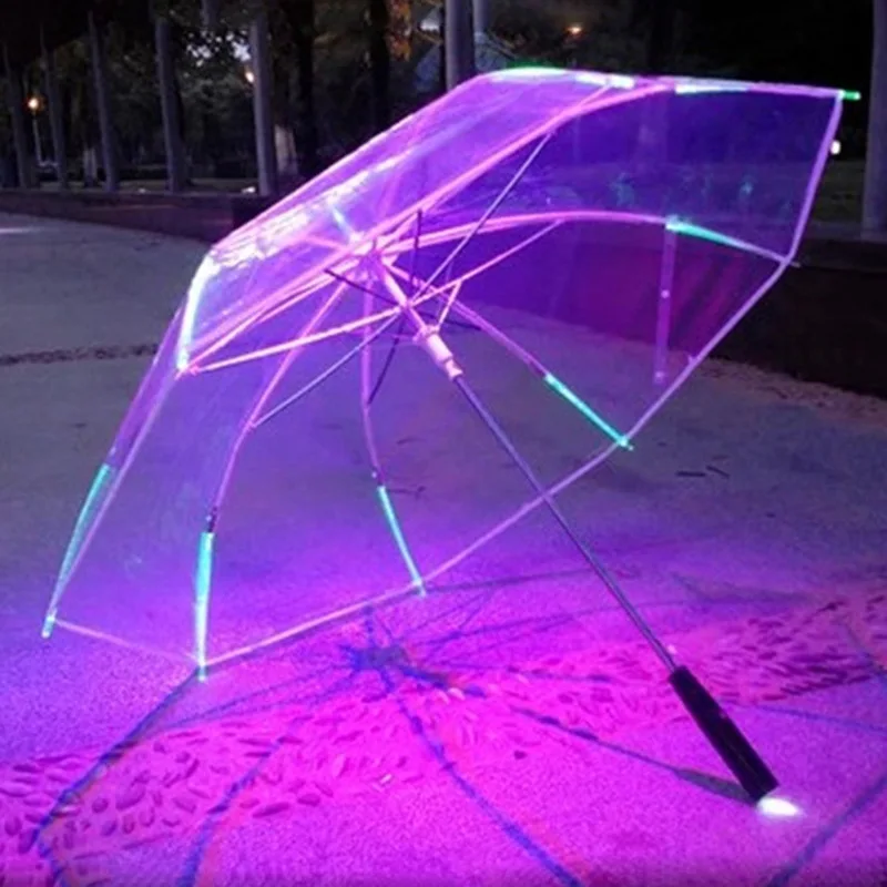 transparent umbrella with led lights