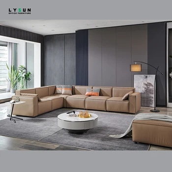 factory modern design boss reception area office sofa with synthetic leather