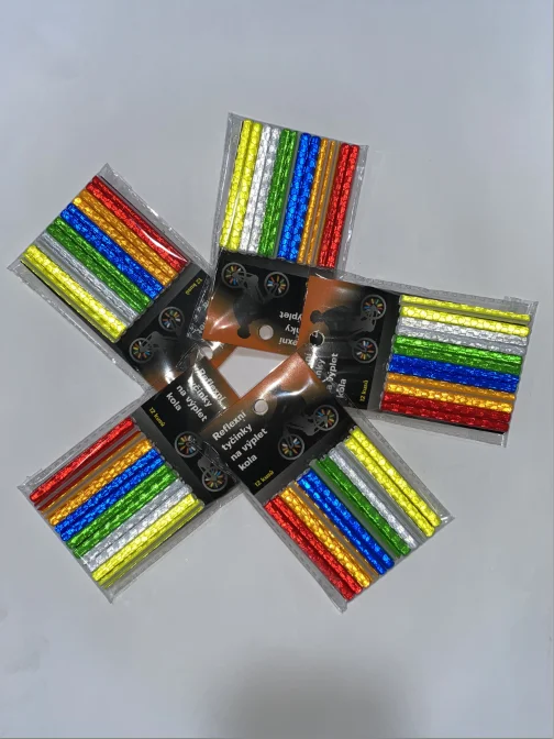 hi vis silver orange motorcycle bicycle bike wheel reflector reflective spoke sticker for safety warning decoration in the dark
