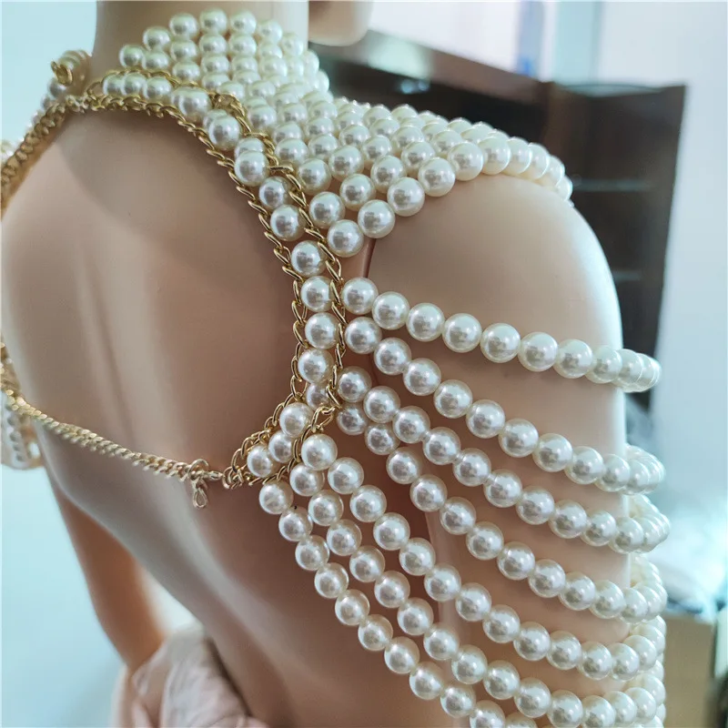New Arrival Women's Casual Sexy Acrylic Pearl Beaded Crop Tank Tops Ladies Fall Clothing Fashion 2021