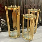 Wedding Decoration Latest Metallic Golden Stand Floral Vases Holder For Wedding Decoration Table Centerpieces