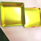 Tin Box Large Square Lid Cake Tin Box Gift Storage Tin Box