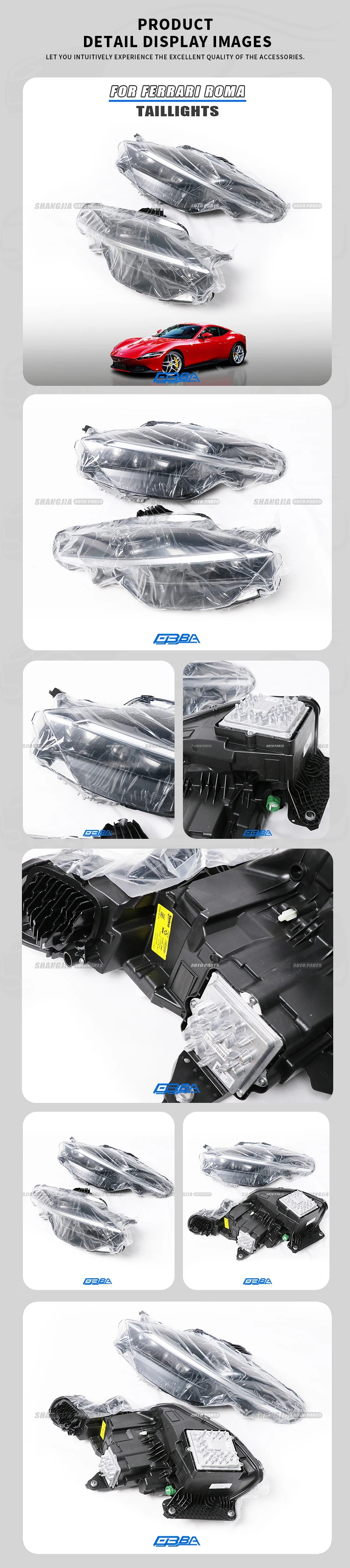 Original Disassembly Car Headlamp Left And Right Bi LED Headlight For Ferrari Roma OE 934859 934862 details