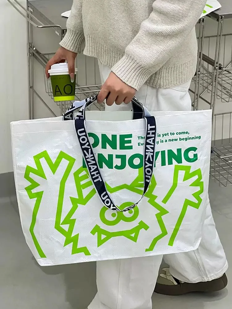 product fashion colorful customized logo graphic laminated pp woven bag high quality eco friendly retail grocery shoulder shopping bags-16