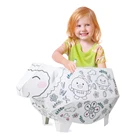 Diy Toy 2021 Juguetes Intelligent Coloring Sheep Cardboard Model STEM Gift Diy Drawing Kids Art And Craft Toy