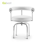 Kitchen Dining Swivel Chair With Mold Foam Backrest For Home Hotel Restaurant