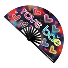 Fan Chinese Fan Carved Technique And Souvenir Use Chinese Taiji Gongfu Big Size Men Hand Fan