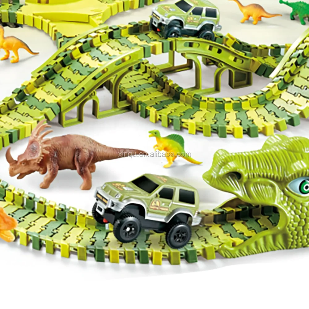 electric dinosaur race track toy