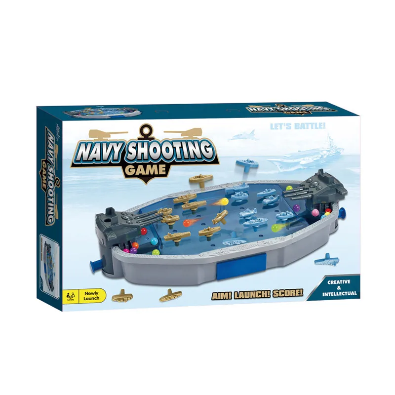 EPT Hot Selling New Arrival Children Interactive Warship Militar Battle Toys Table Game Shooting Board Game Toy