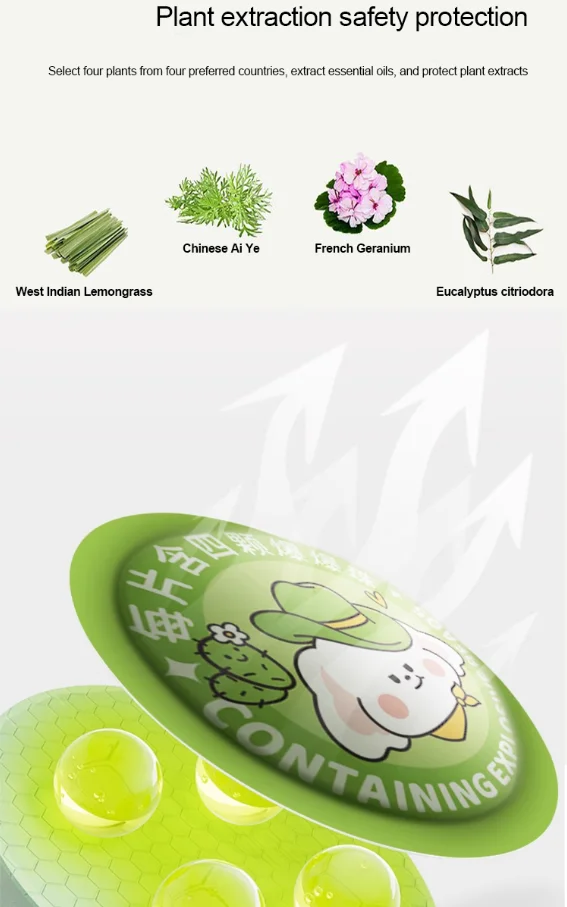 Portable Essential Oil Popping Beads Patch Mosquito Repellent Stickers to Keep Mosquitoes Away factory