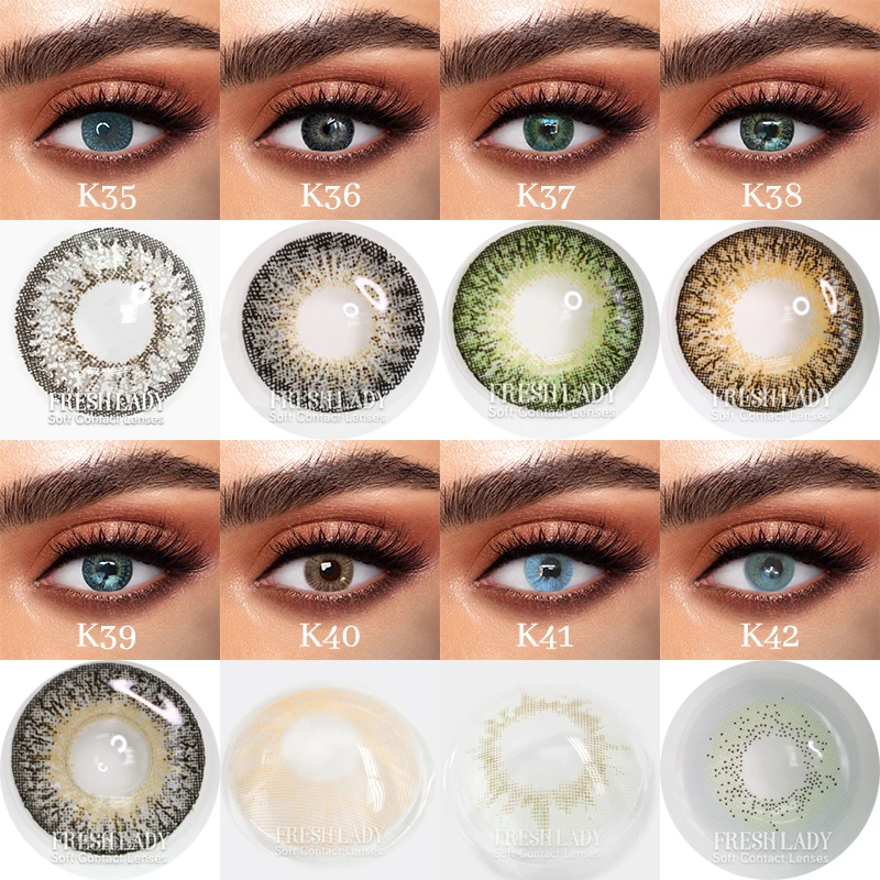 Liangguo Fresh Lady Addict Blue eye circle color contact lenses