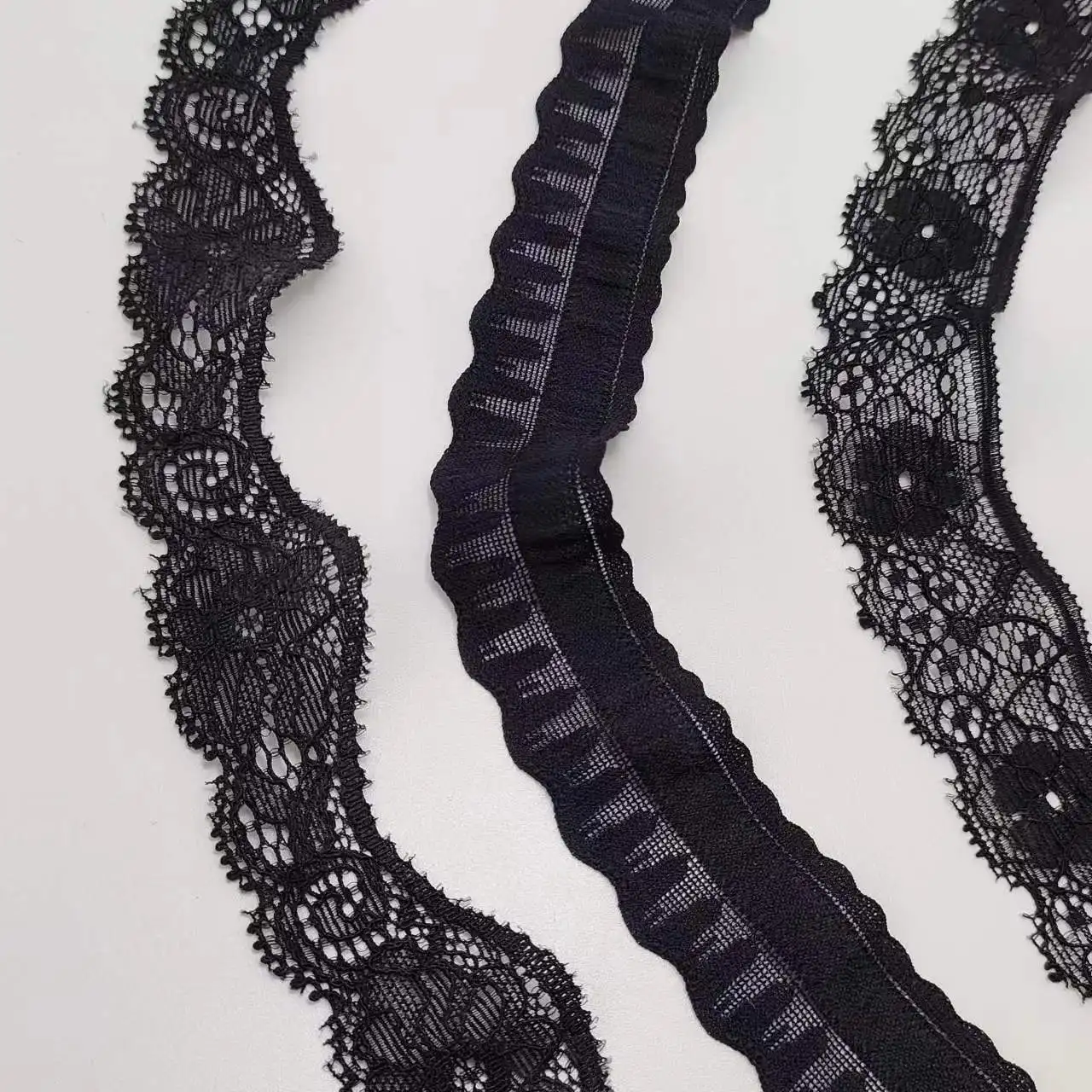 Elastic Lace Beautiful Sexy Stretch Lace Material For Lingerie Black