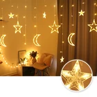 Garland Light Holiday Lighting LED Fairy Star Curtain String Garland Decoration Christmas Wedding Light