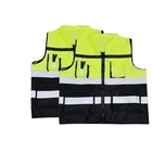 Worker Safety Working Uniform Reflective Security Worker Hi Vis Black Safety Vests