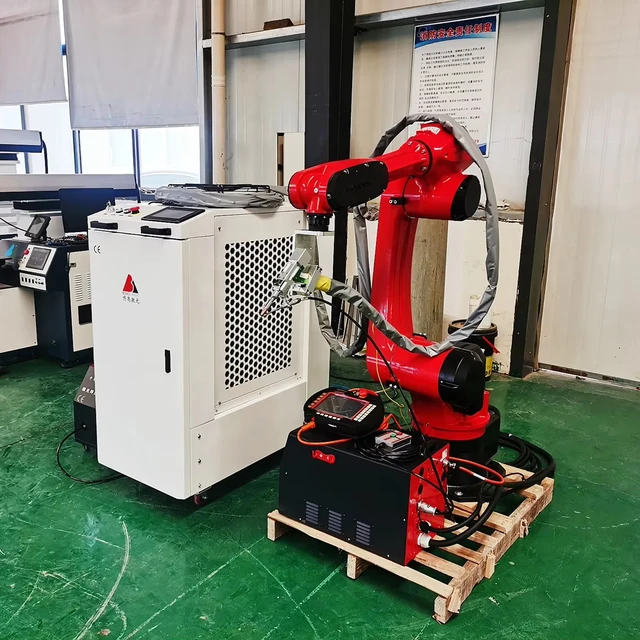 robotic laser welder cutter 2000w 3000w 6000w 6axis robot arm 1400mm 2000mm automated metal steel aluminum laser welding machine