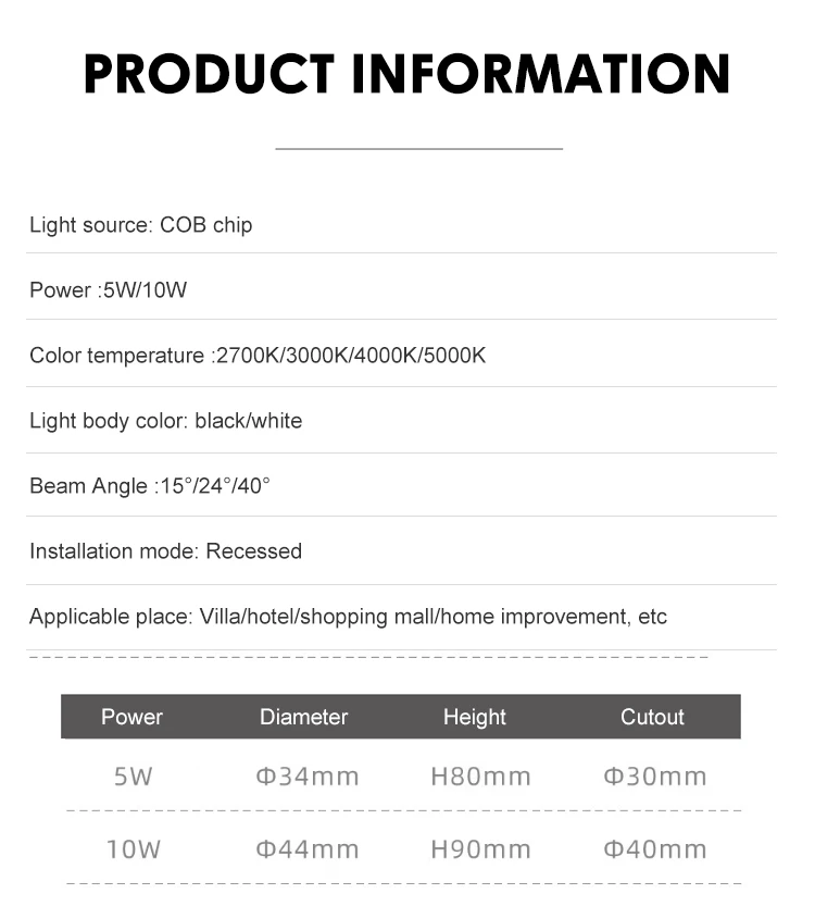 lc1013 new product aluminum deep anti glare angle adjustable 5w 10w dimmable led spotlight-3