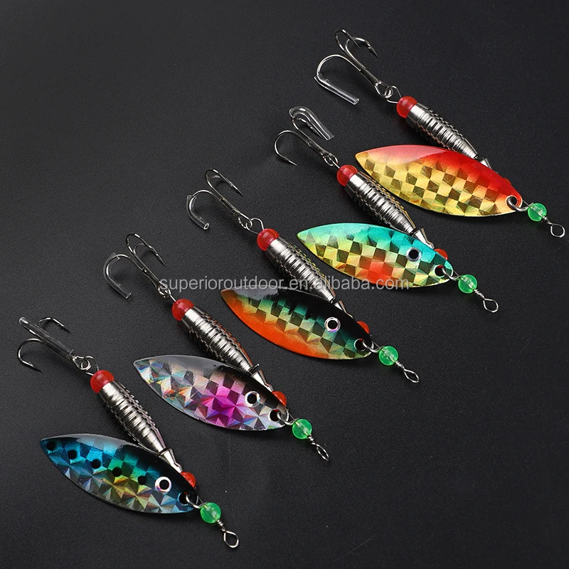 Superiorfishing Spinnerbait Spinner Willow Leaf Spinner Blades Spinners