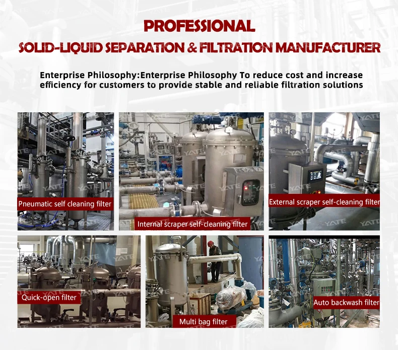 Stainless Steel 304/316 Automatic Self Cleaning Filter with 1.6Mpa Working Pressure and 20-500 μm Filtration Precision for Viscous Liquids