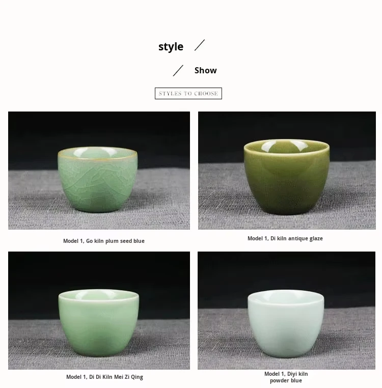 product wholesale longquan celadon tea set kung fu small ceramic tea cup classic design style drinking customized water ceramic cup-8