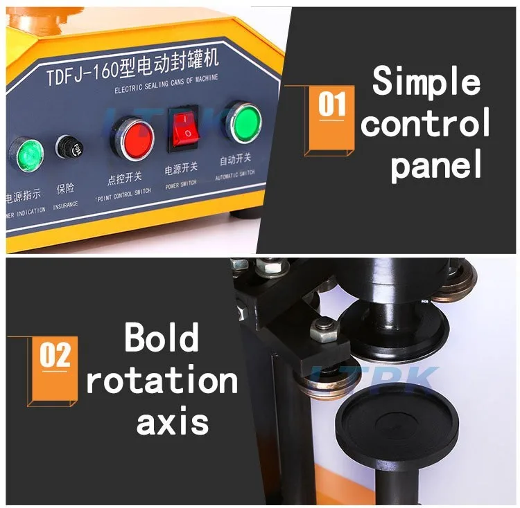 Ltpk Tdfj Semi Automatic Tin Soft Drink Cans Capping Sealing