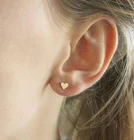 Stud Earrings Earrings Mothers Day Gift Simple Stainless Steel Tiny Hearts Stud Earrings 3 Colors In Stock