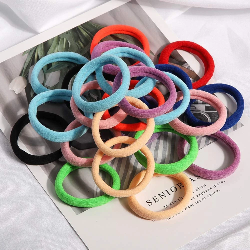 30pcs Colorful High Elastic Hair Bands For Women Girls Hairband Rubber