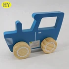 Wooden Car Wooden Car China Factory Educational DIY Blue Wooden Car Toys For Children