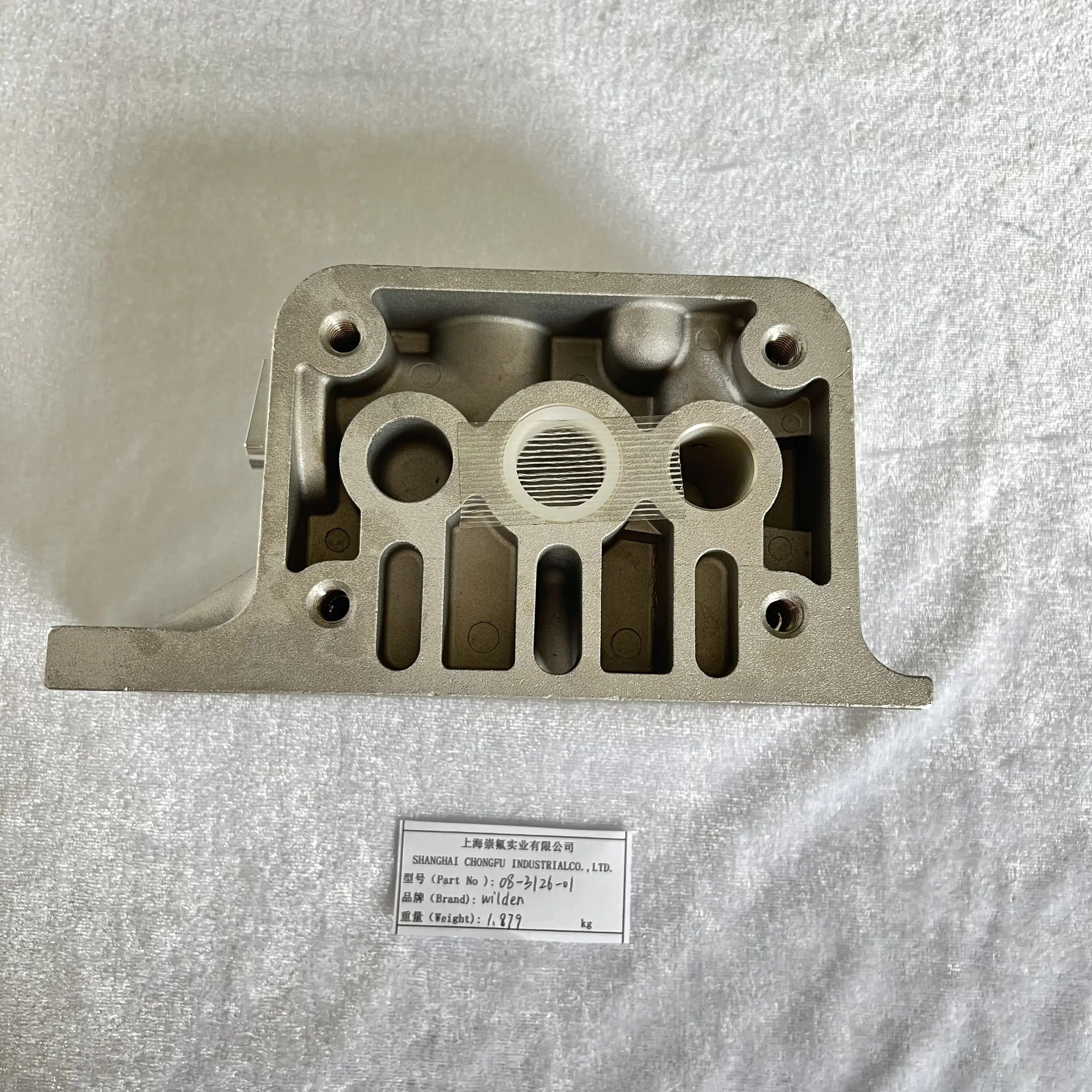 Wilden PX08/PX3126 पम्प निर्माणको लागि केन्द्र ब्लक ASSY 01-4-8