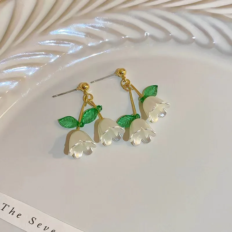 tassel lily of the valley flowers earrings women super fairy Forest Department earring small fresh Fashion earrings