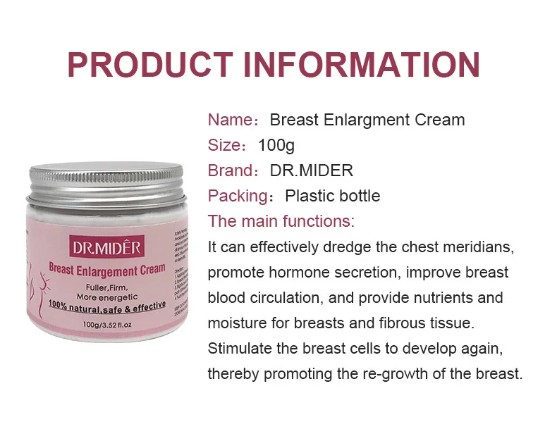 New Arrival Natural Organic Big Boobs Cream Fast Natural Breast