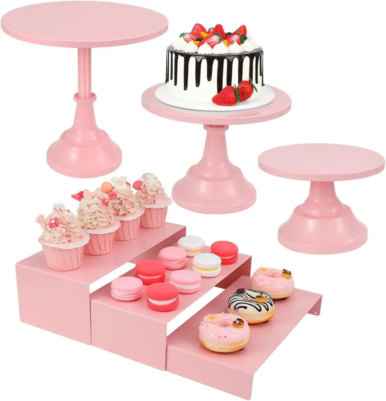 New arrivals 6pcs set gold cakes stand cake decorating  reposteria birthday party dessert table stands afternoon tea snack rack