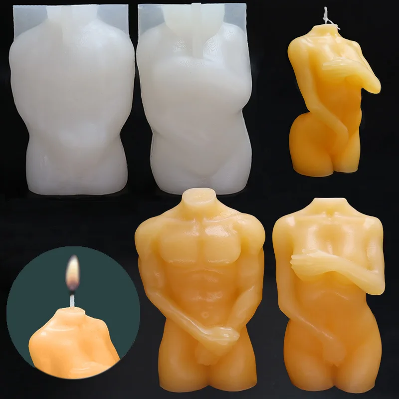 female torso candle mold