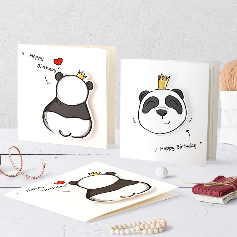 Aegean Gift Tarjetas Greeting 3d Pop Up Kaarten Panda Paper Funny Birthday  Card - Buy Panda Paper Cards,Funny Birthday Card,Pop Up Kaarten Product on  