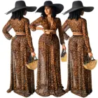 Clothing Women 2021 Beauty Clothing Leopard Print Chiffon Printed Dress Footwear