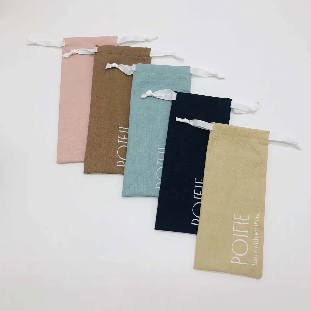 Colorful Cotton Linen Packaging Toothbrush Scissors Dust Bag Organic Muslin Gift Jewelry Cotton Drawstring Pouch