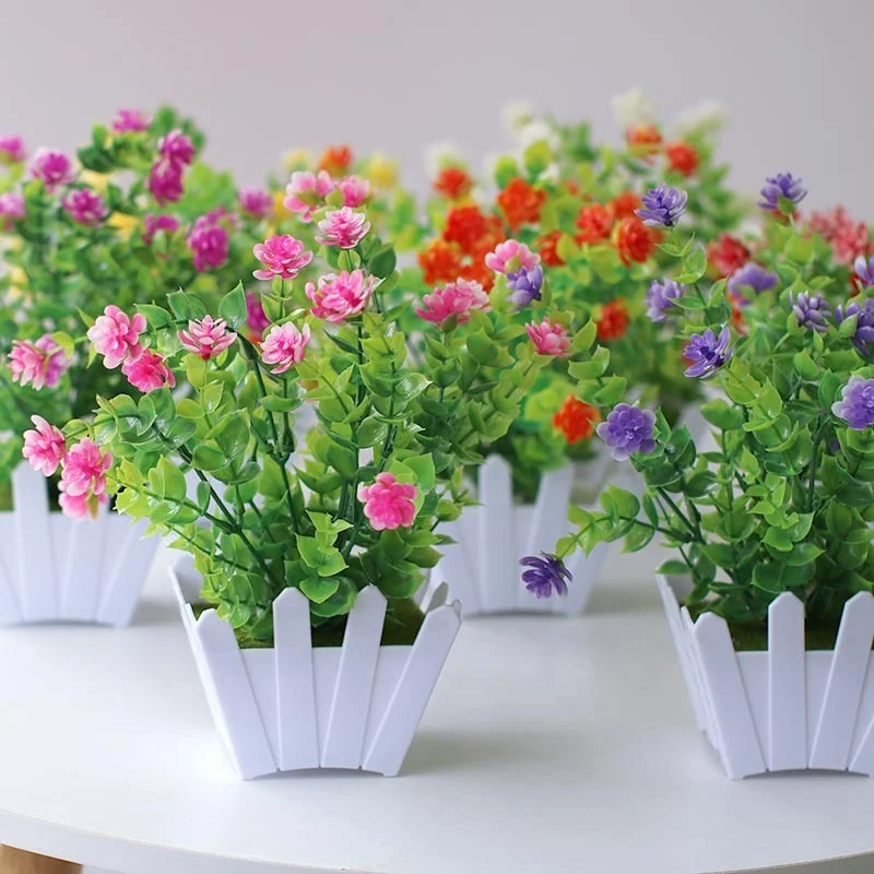 Artificial plants mini potted plants small green decoration indoor family farmhouse aesthetics bedroom shelf desk bathroom