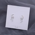 Earrings Cross Bow Round Wrong Stone Earrings Fashion Net Celebrity With Small Shape Earrings Wholesale