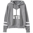 Cheap Fashion Bts Kpop Split Joint Patchwork Different Color Block Camouflage Bts Hoodie Pullover Hoodies