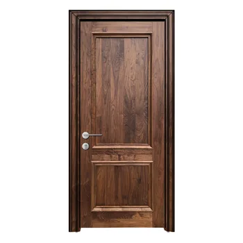 Prettywood Residential American Red Oak Solid Wooden Interior Modern Room Door Design For House