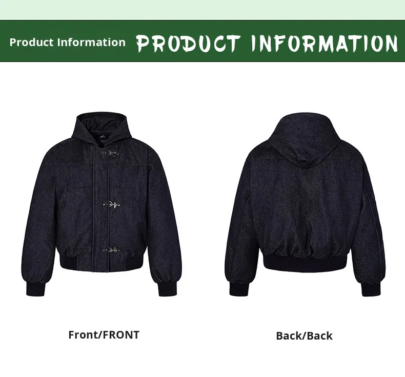 Zongchi Clothing American High Street Retro Metal Airplane Buckle Bomber Jacket Trendy Brand Unisex Workwear Streetwear Coat details