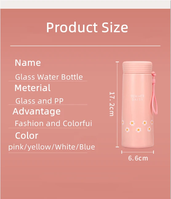 Factory Produced Wholesale Reusable Glass Water Bottle with Rope