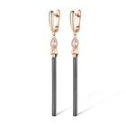 Earrings Ceramic Earrings Ceramic Christmas-Jewelry Crystal Geometric Rose-Gold Elegant Black Women